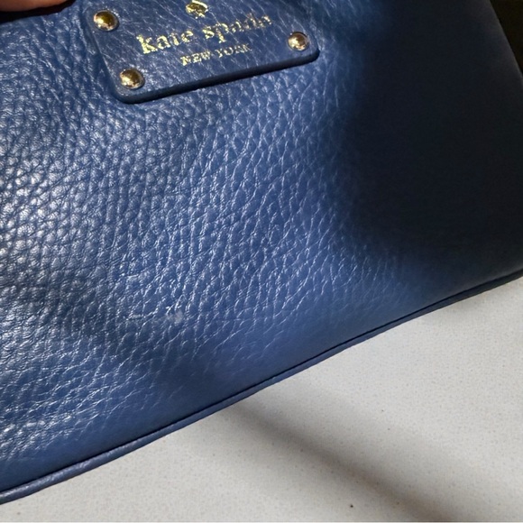 Kate Spade leather zippered Chrissy wristlet navy NWT - Picture 4 of 8
